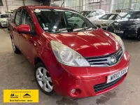 Used Nissan Note N-TEC 88 HP (64 kW) 2010 Red Hatchback