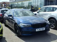 Used BMW 520 Sport Line 190 HP (139 kW) 2018 Blue Sedan