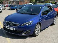 Used Peugeot 308 GT-line 130 HP (95 kW) 2015 Blue Hatchback