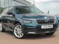 Used Skoda Kamiq SE L 115 HP (84 kW) 2021 Petrol blue metallic SUV