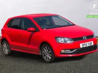 Used VW Polo SE 90 HP (66 kW) 2015 Red Hatchback