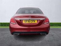 Begagnad Mercedes C220 AMG line 2016 Röd Sedan