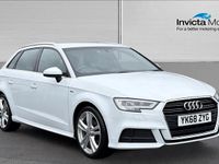 Used Audi A3 S-Line 150 HP (110 kW) 2018 Glacier white Sedan