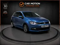 Used VW Polo R-line 110 HP (80 kW) 2016 Blue Hatchback