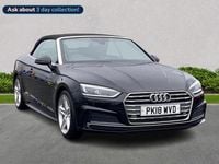 Used Audi A5 Cabriolet S-Line 190 HP (139 kW) 2018 Black Cabriolet