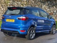 Used Ford Ecosport ST-Line 125 HP (91 kW) 2018 Lightning blue metallic/black roof SUV