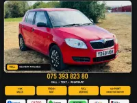 Used Skoda Fabia 105 HP (77 kW) 2009 Red Hatchback