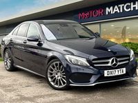 Used Mercedes C200 AMG line 136 HP (100 kW) 2017 Blue Sedan