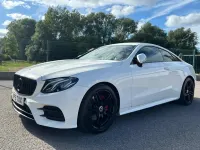 Used Mercedes E220 AMG line 2018 White Coupe