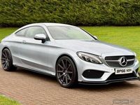 Used Mercedes C220 AMG line 170 HP (125 kW) 2016 Silver Coupe