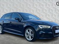 Used Audi A3 Sportback S-Line 2019 Cosmos blue Hatchback