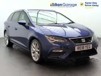 Used Seat Leon FR 125 HP (91 kW) 2018 Blue Estate