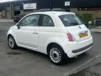 Used Fiat 500 Lounge 69 HP (50 kW) 2009 White Cabriolet
