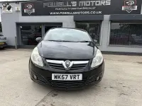 Used Vauxhall Corsa Design Edition 78 HP (57 kW) 2007 Black Hatchback