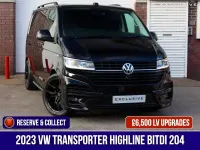 Used VW T6.1 Highline 204 HP (150 kW) 2023 Black Van
