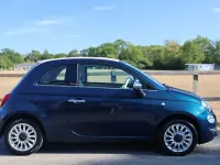 Used Fiat 500 Lounge 69 HP (50 kW) 2015 Blue Cabriolet