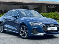 New Audi A3 S-Line 2026 Blue Sedan