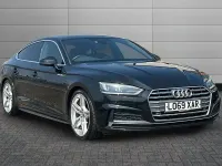 Used Audi A5 Sportback S-Line 148 HP (108 kW) 2019 Mythos black Hatchback