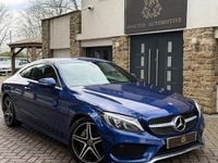 Used Mercedes C220 AMG line 170 HP (125 kW) 2018 Blue Coupe