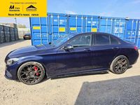 Used Mercedes C220 AMG line 170 HP (125 kW) 2018 Blue Sedan