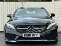 Usado Mercedes C200 AMG line 184 CV (135 kW) 2018 Negro Descapotable