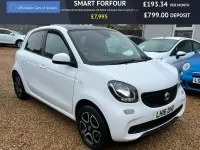 Used Smart ForFour Premium 71 HP (52 kW) 2016 White Hatchback