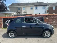 Used Fiat 500 Lounge 99 HP (72 kW) 2011 Blue Cabriolet
