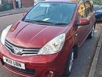 Used Nissan Note Tekna 110 HP (80 kW) 2011 Red Hatchback