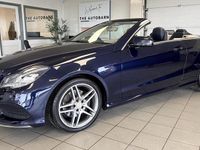 Used Mercedes E220 AMG line 175 HP (128 kW) 2014 Blue Cabriolet