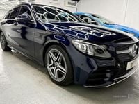 Used Mercedes C300 AMG line 245 HP (180 kW) 2019 Blue Estate