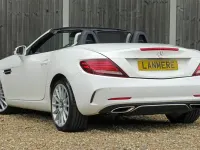 Used Mercedes SLC200 AMG line 184 HP (135 kW) 2017 Polar white Cabriolet