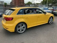 Used Audi A3 S-Line 110 HP (80 kW) 2016 Yellow Hatchback