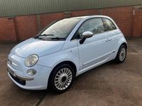 Used Fiat 500 Lounge 69 HP (50 kW) 2009 Blue Cabriolet