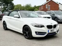 Used BMW 218 Sport Line 136 HP (100 kW) 2016 White Cabriolet