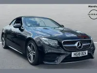 Used Mercedes E220 AMG Line Premium Plus 194 HP (142 kW) 2018 Black Cabriolet
