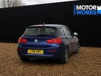Used BMW 118 Sport Line 136 HP (100 kW) 2018 Blue Hatchback