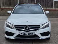 Used Mercedes C250 AMG line 204 HP (150 kW) 2017 White Estate