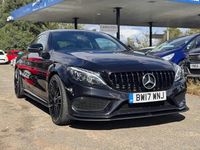Used Mercedes C220 AMG line 170 HP (125 kW) 2017 Black Coupe