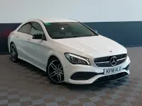 Used Mercedes CLA180 AMG line 122 HP (89 kW) 2018 White Coupe