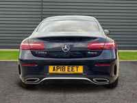 Used Mercedes E220 AMG line 194 HP (142 kW) 2018 Blue Coupe