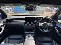 Begagnad Mercedes C220 AMG line 2018 Blå Kombi