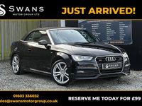 Used Audi A3 Cabriolet S-Line 2015 Black Cabriolet