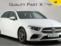 Used Mercedes A180 AMG line 136 HP (100 kW) 2021 White Hatchback