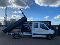 used Mercedes Sprinter 316 CDI 2.1 163 BHP CREW CAB TIPPER TIPPING BODY DROPSIDE 7 SEATER 88K FSH