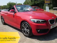 Used BMW 218 Sport Line 136 HP (100 kW) 2018 Red Cabriolet