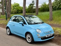 Used Fiat 500C Lounge 85 HP (62 kW) 2012 Blue Cabriolet