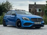 Used Mercedes A200 AMG Line Premium Plus 136 HP (100 kW) 2016 Blue Hatchback