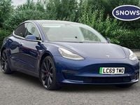 Used Tesla Model 3 Performance 461 kW (627 HP) 2019 Blue Sedan