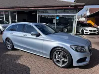 Begagnad Mercedes C220 AMG line 2018 Silver Kombi