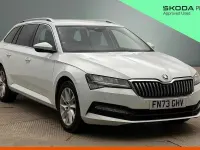 Used Skoda Superb SE Technology 160 HP (117 kW) 2024 Moon white metallic Estate
